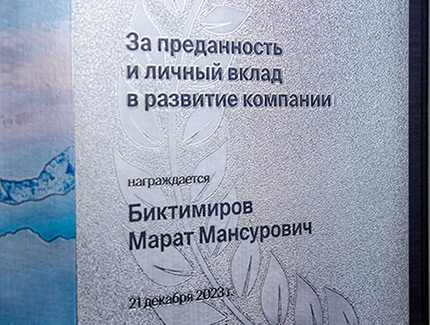 Фрагмент рельефного шильда плакетки Daichi